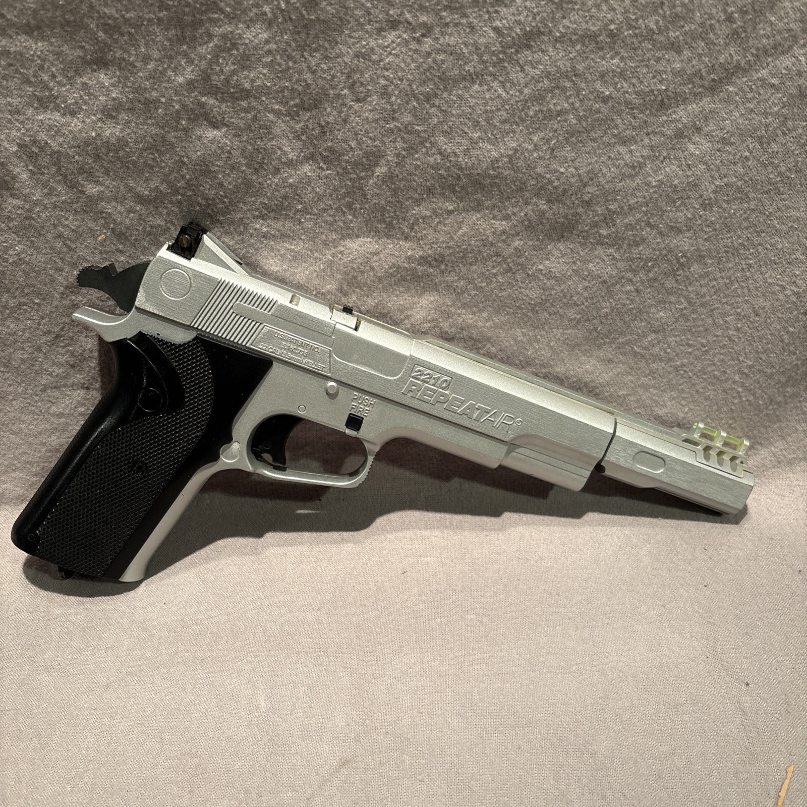Crosman 2210 .22 Pellet Pistol Co2 Silver Repeat Air Tested