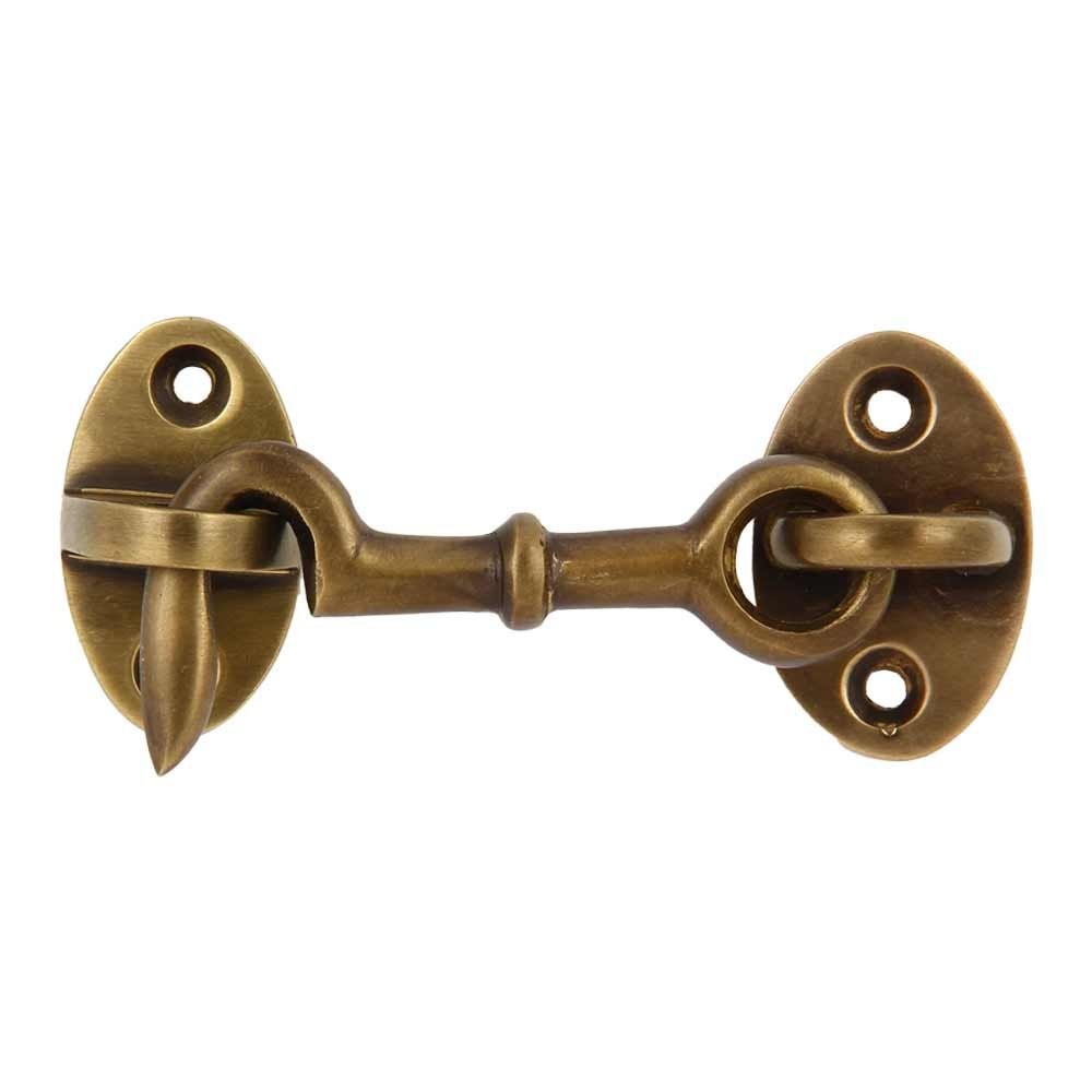 A29 Cabin Hook, 2 3/4 inches Brass Latch, Hook and Eye Latch for Door, Cabin ...