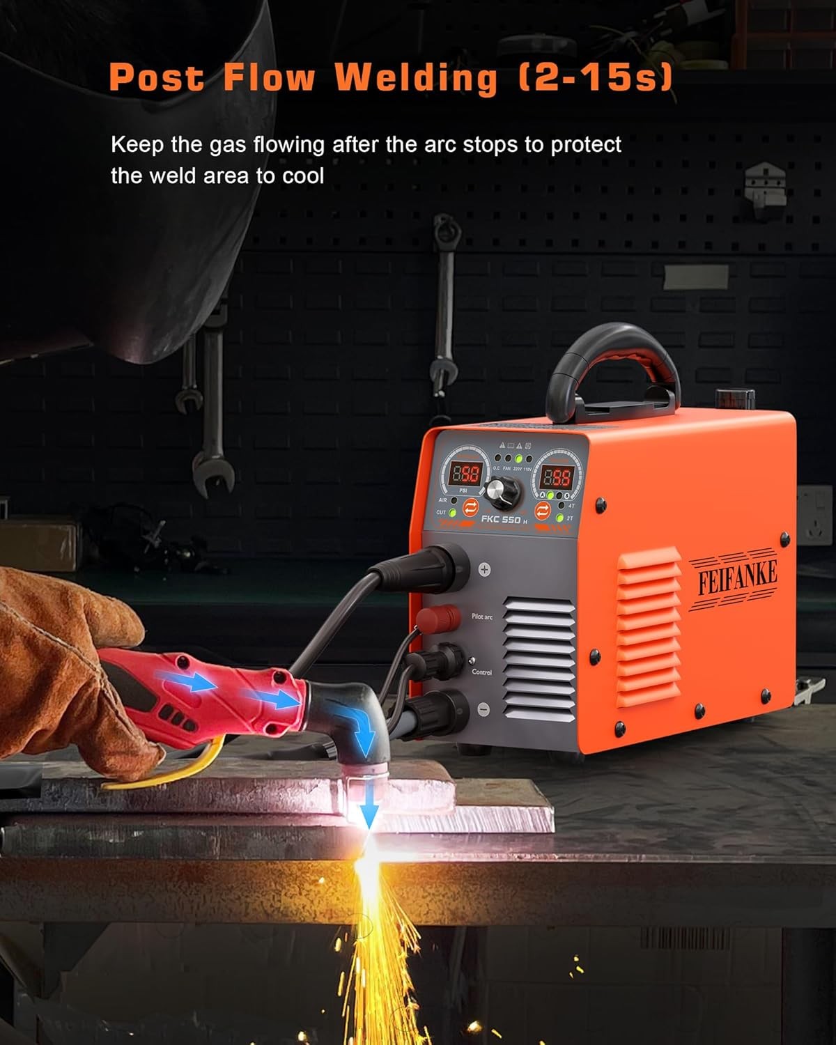 Plasma Cutter 55A Non Touch Pilot Arc HF Air Plasma Cutting Machine Max Cut 3/4"
