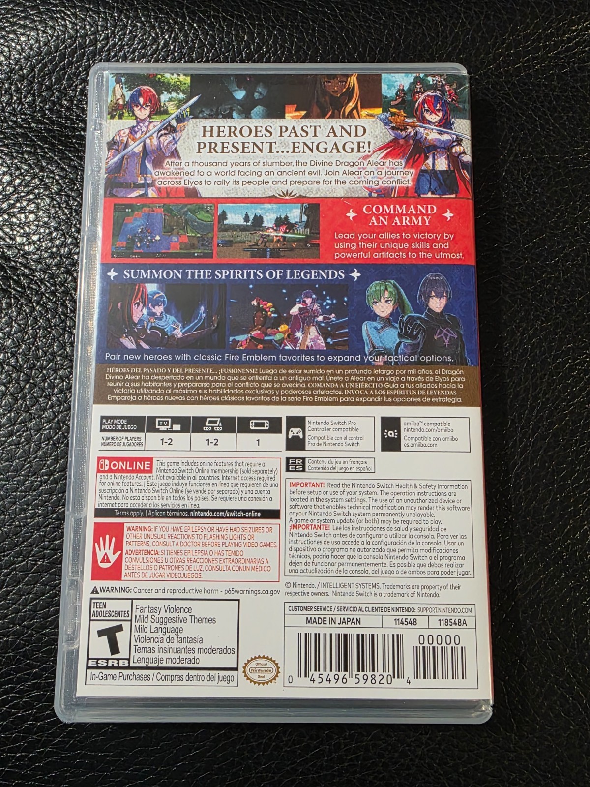 Replacement Case (NO GAME) Nintendo Switch Fire Emblem Engage