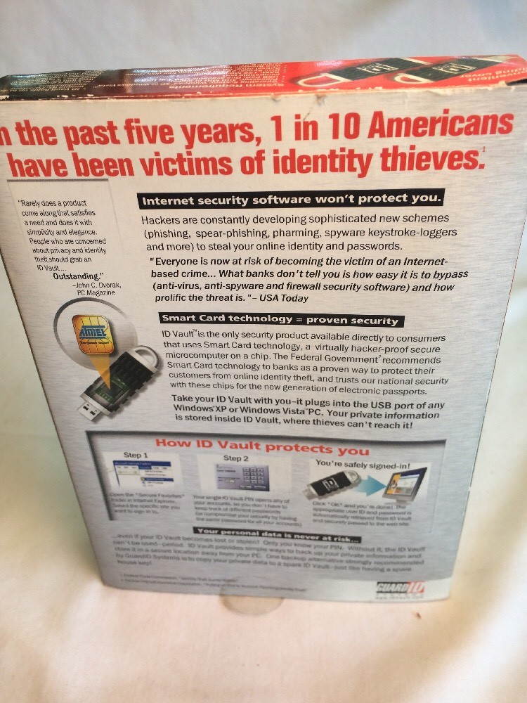 ID Vault Guard ID Stop Online Identity Theft Software