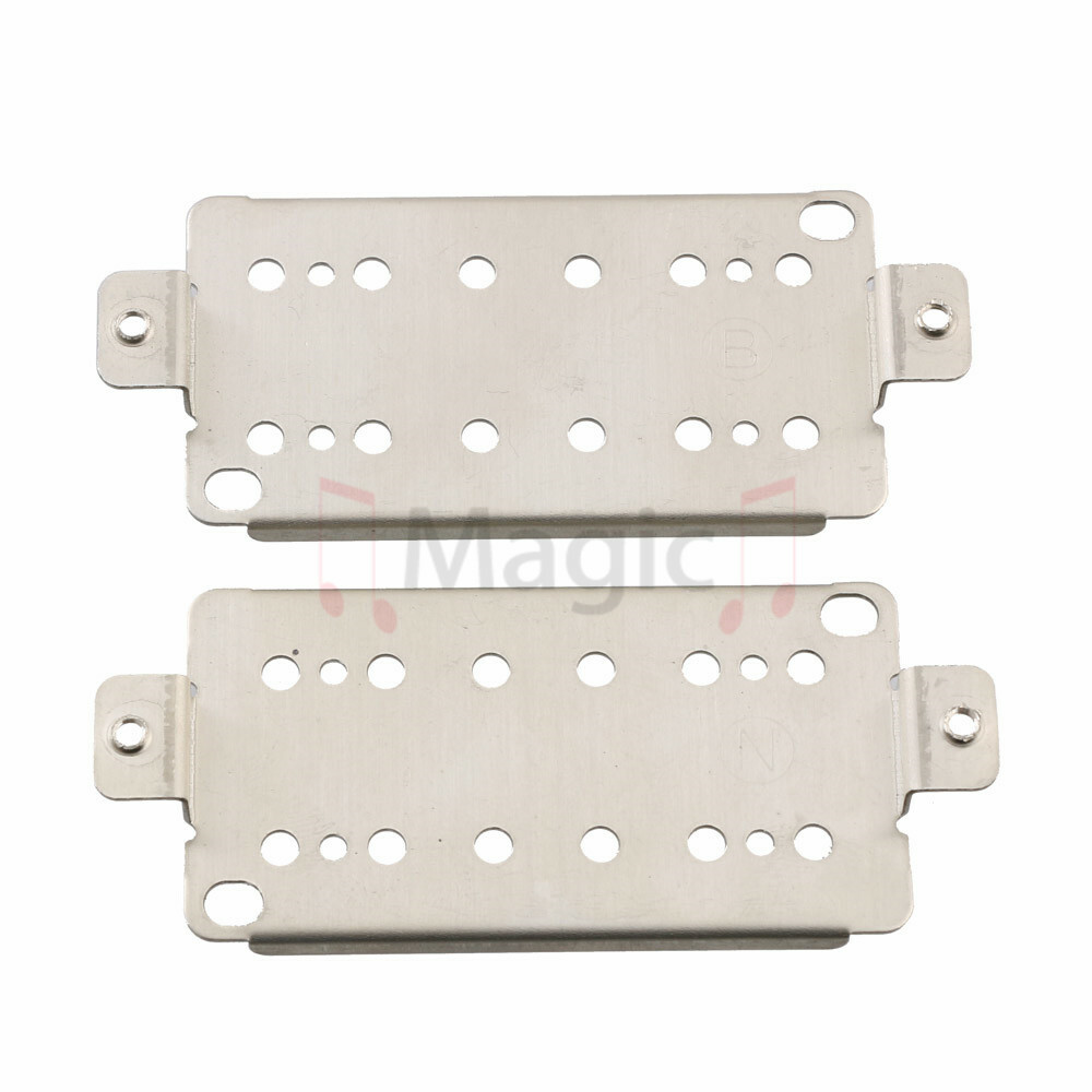 2PCS Nickel Plated Humbucker Guitar Pickup Frame Baseplate 50/52mm Short Legs