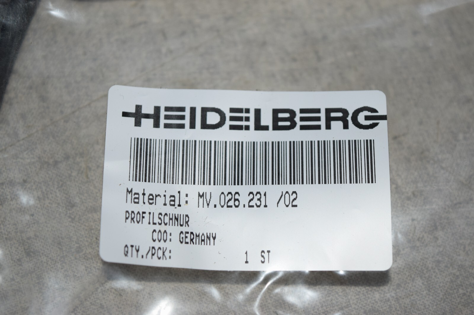 Heidelberg MV.026.231/02 Profiled Rubber Lace