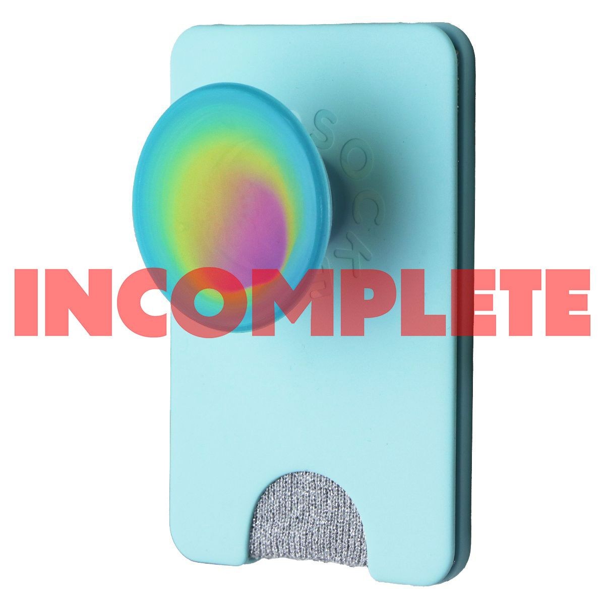 INCOMPLETE - PopSockets PopWallet for MagSafe - Blue Rainbow