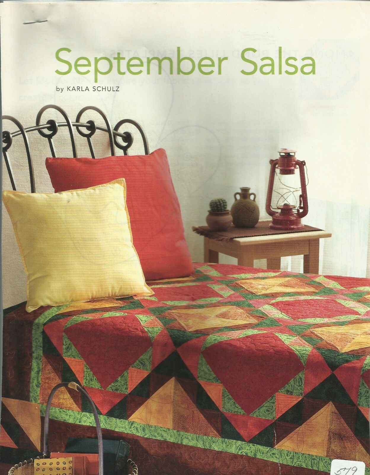 E0290  SEPTEMBER SALSA  QUILT  PATTERN/INSTRUCTIONS