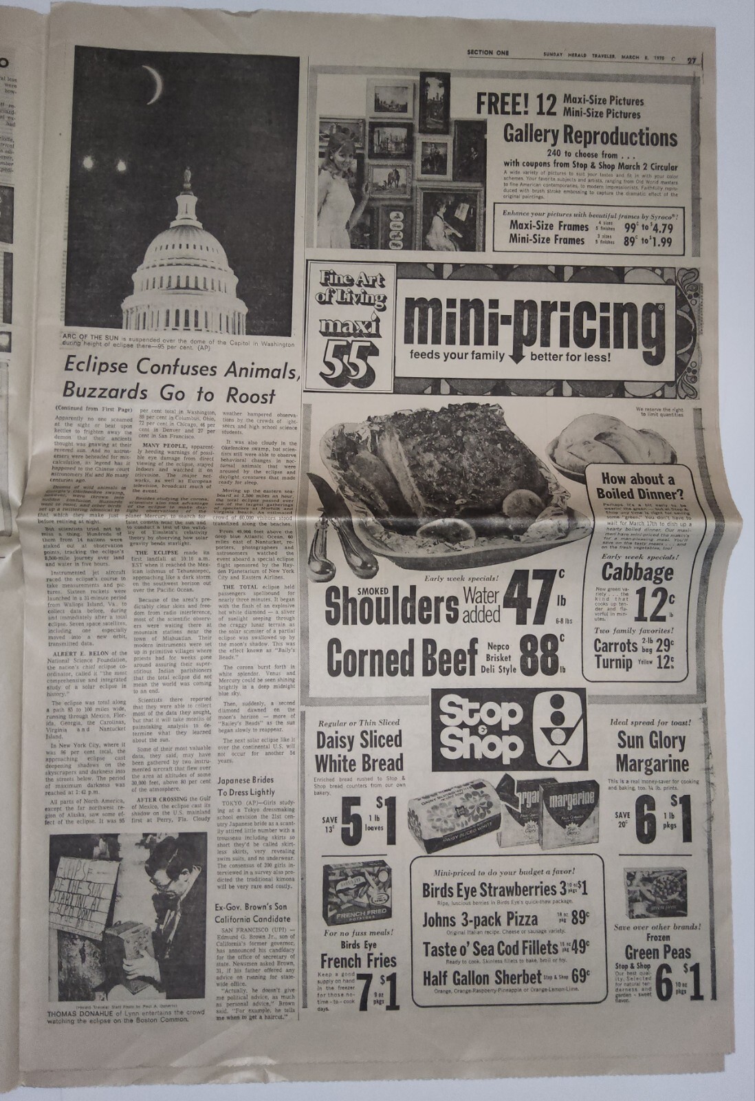 1970-1986 Newspapers: Eclipse, Viking Lands, Space Shuttle Challenger Explodes