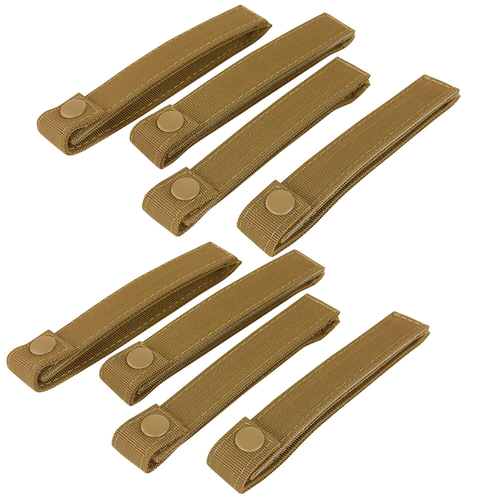 8 Pcs 6" MOD MOLLE PALS Modular Web Gear Replacement Tie Straps Brown