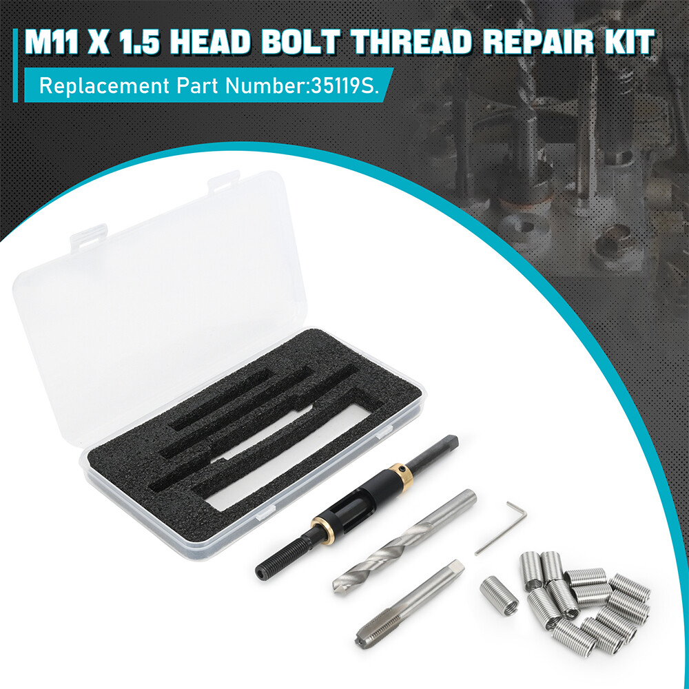 For Cadillac Honda Toyota GM 4.0/4.2L M11x1.5 Head Bolt Thread Repair Kit 35119S
