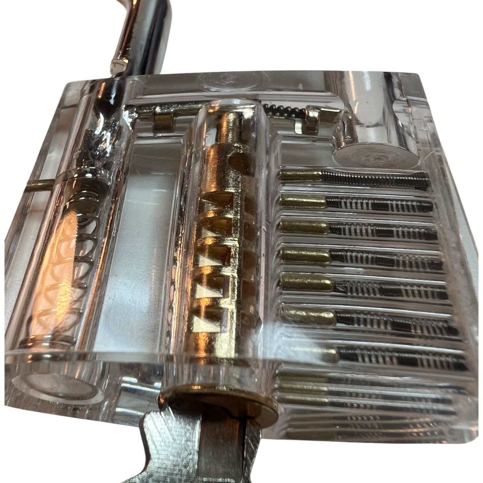 KAK Transparent Practice Padlock with Keys | 80x50mm Visible Locksmith Cutaway
