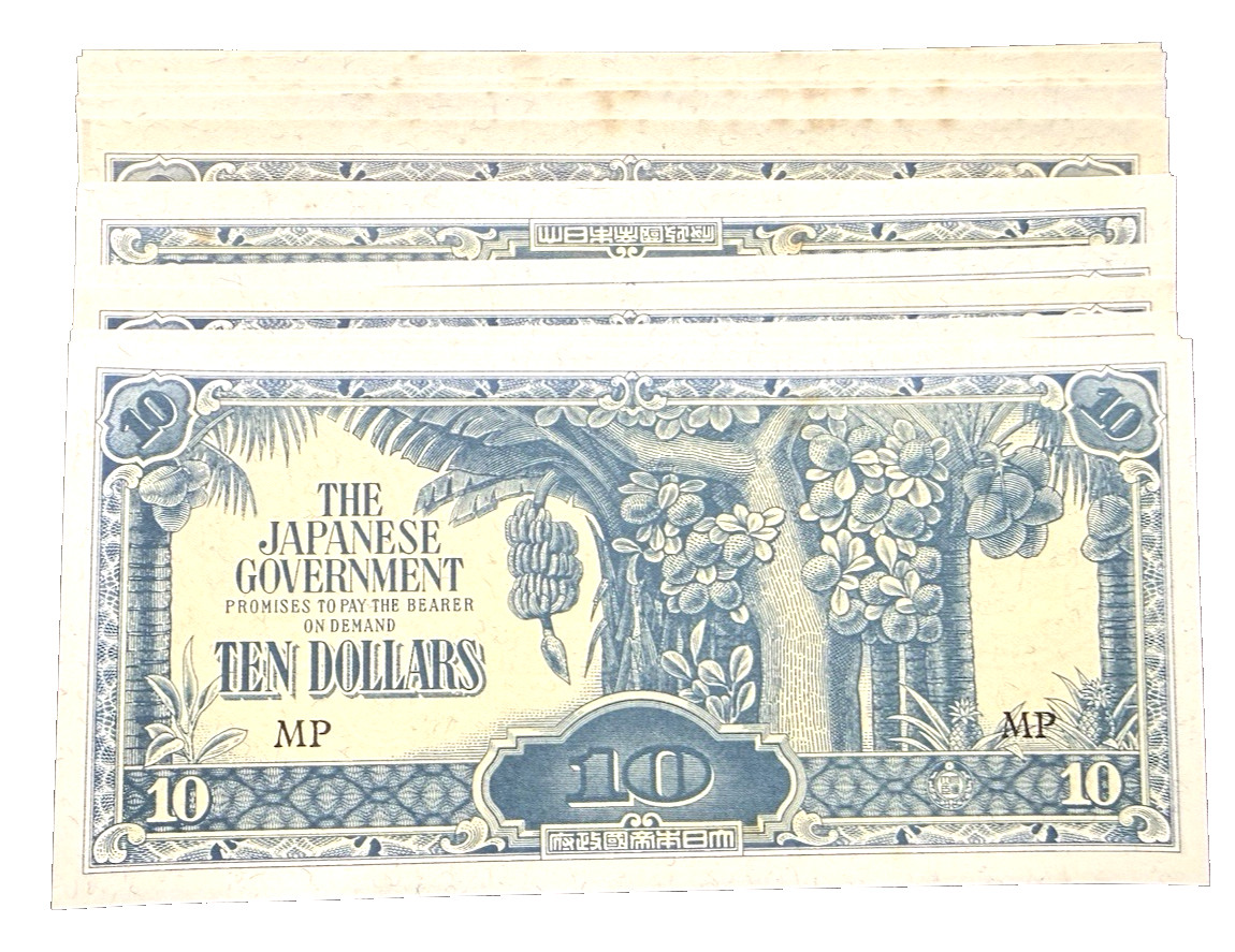 Japanese Government 25pc Pack of 10 Dollars 1942-1945 UNC Pick-M7B