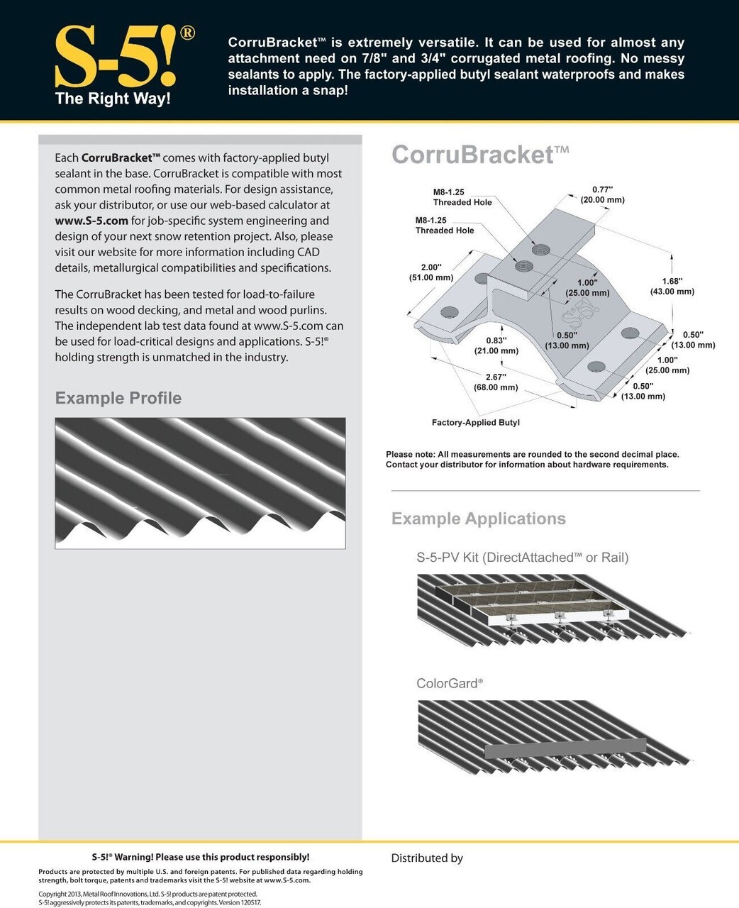 S-5! CorruBracket Mounting Bracket