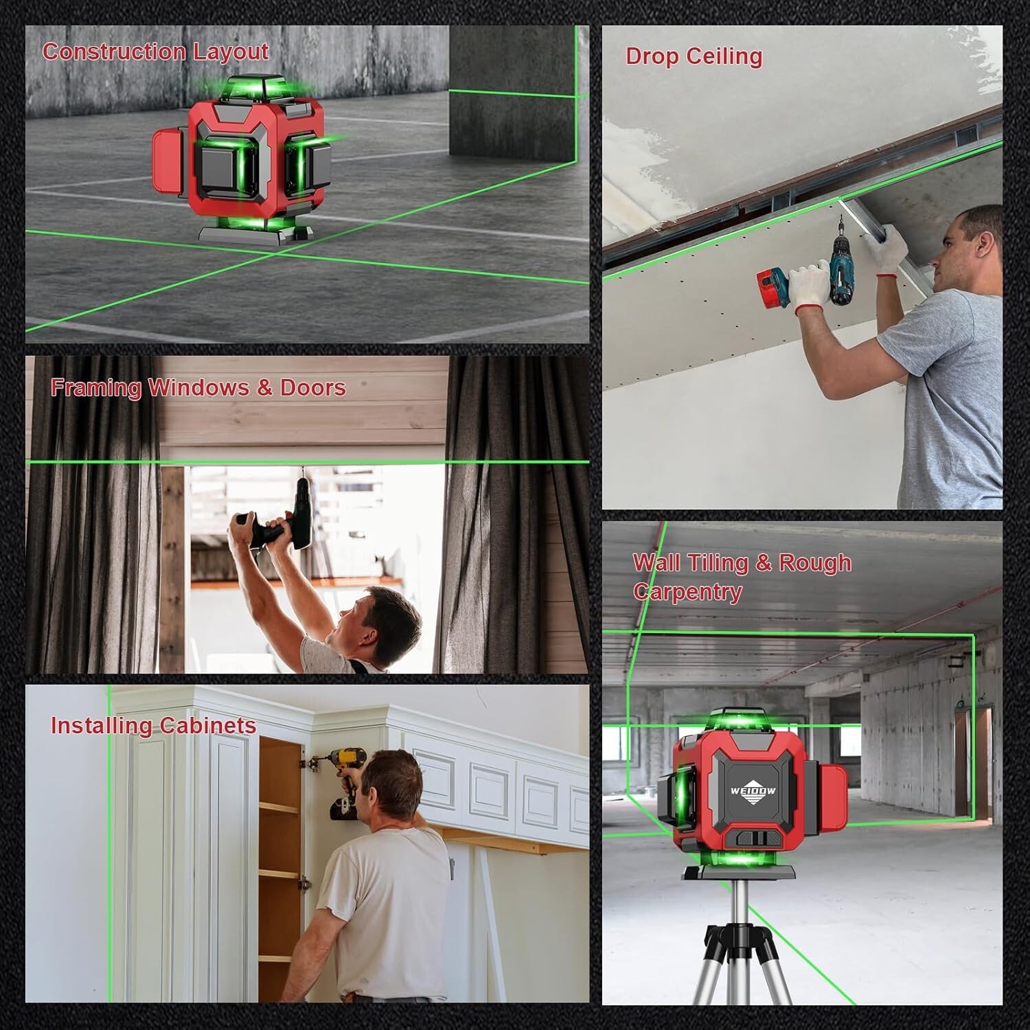 Laser Level 360 Self Leveling with Tripod for Construction Projects