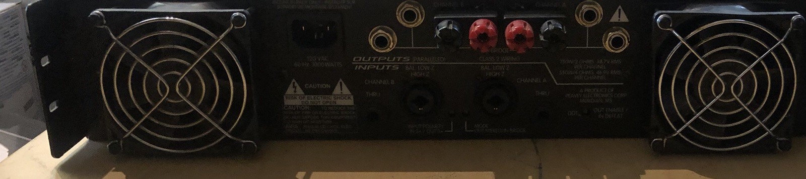 Tested Peavy GPS1500 Power Amplifier