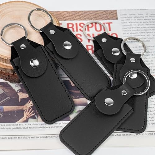 6 Pcs Flash Drive Holder, Leather Storage Case, Flash Drive Storage Case, Black