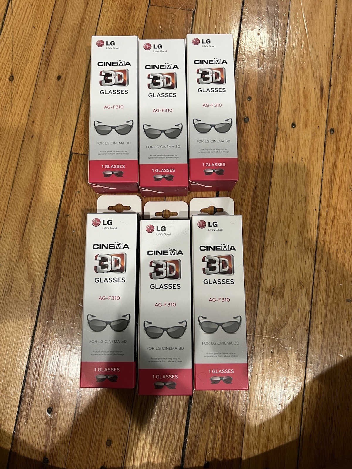 LG Cinema 3D Glasses Brand New Agf310 6 Pack Bundle