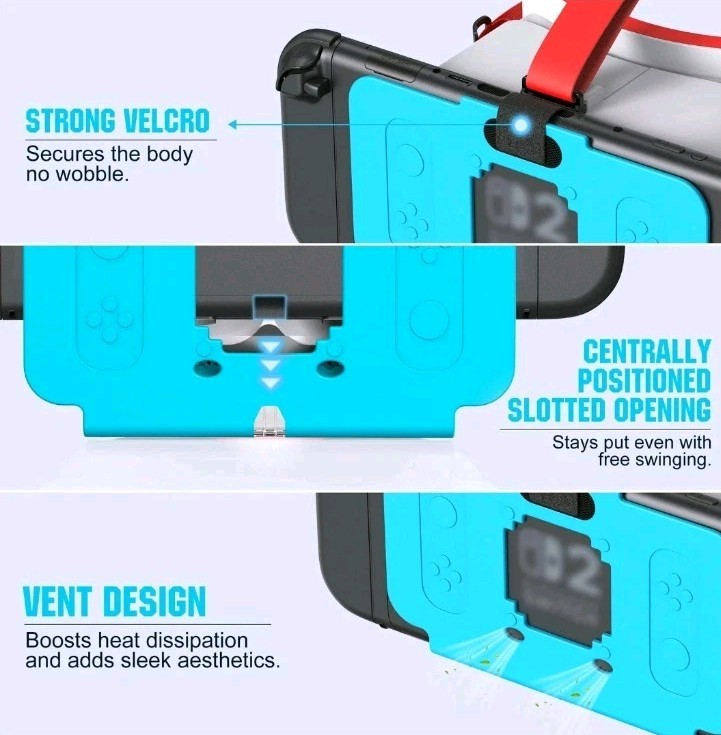 STARTRC GAMES VR Headset for Nintendo Switch 2 Adjustable Lenses White and Blue