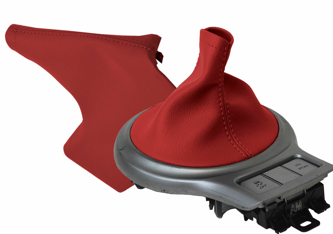 Manual & E Brake Boot Cover for Subaru BRZ Scion GRS Toyota 13-20 Red