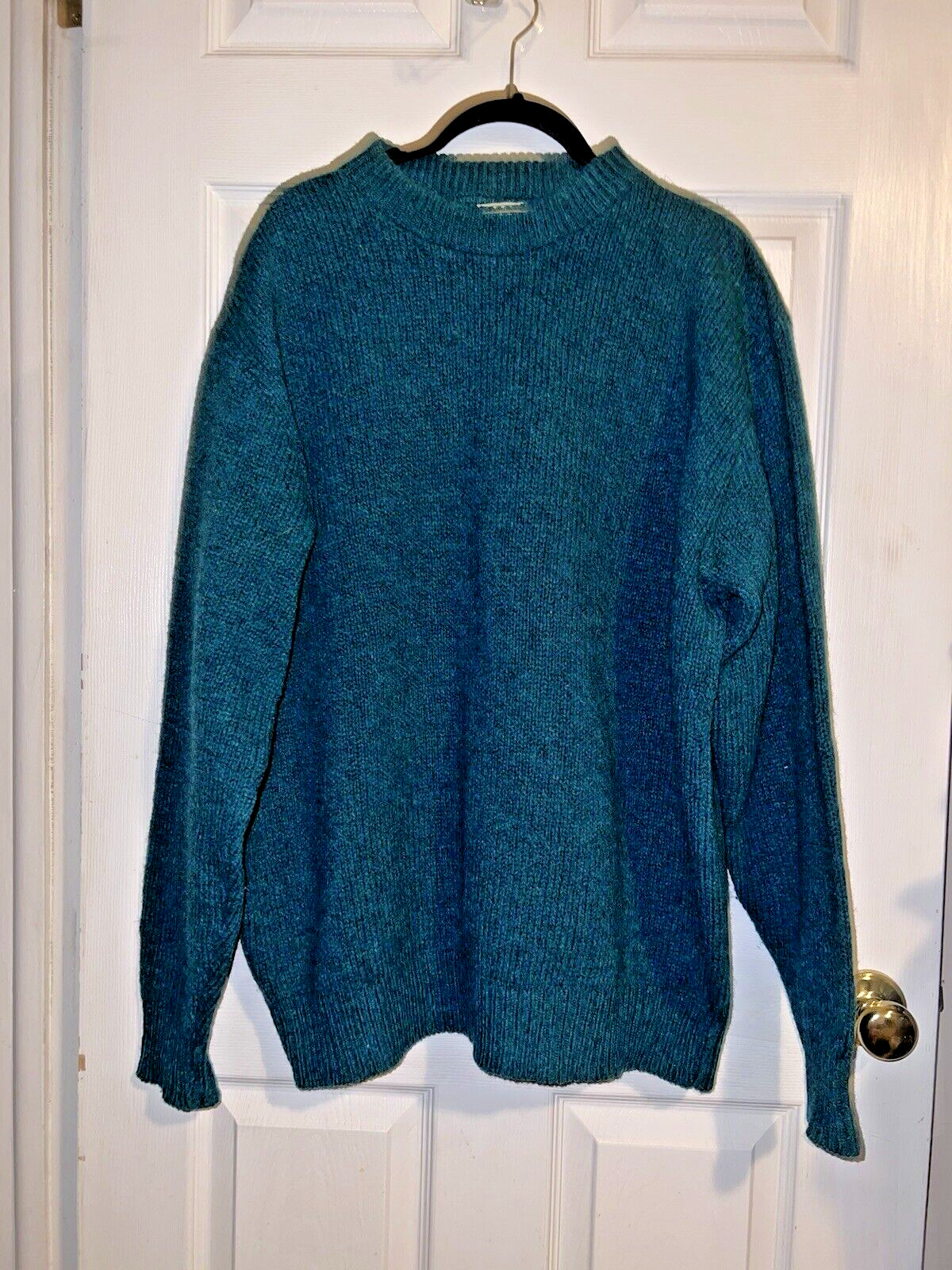 Vintage L.L. BEAN Mens Marled Crewneck Wool Blend Knit Pullover Sweater Sz XL