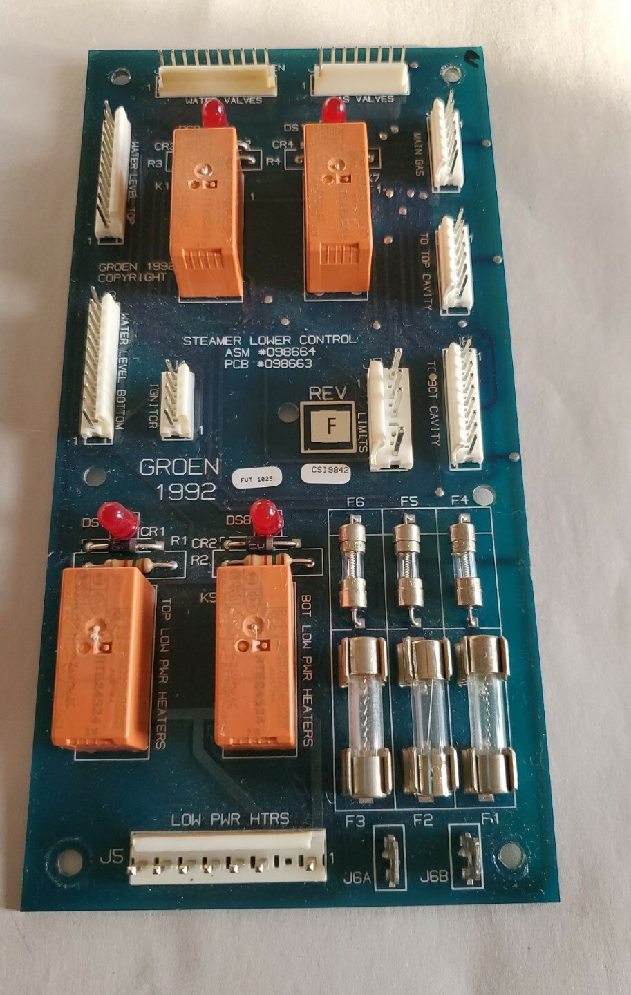 098664 (098663) GROEN LOWER STEAMER Control Board