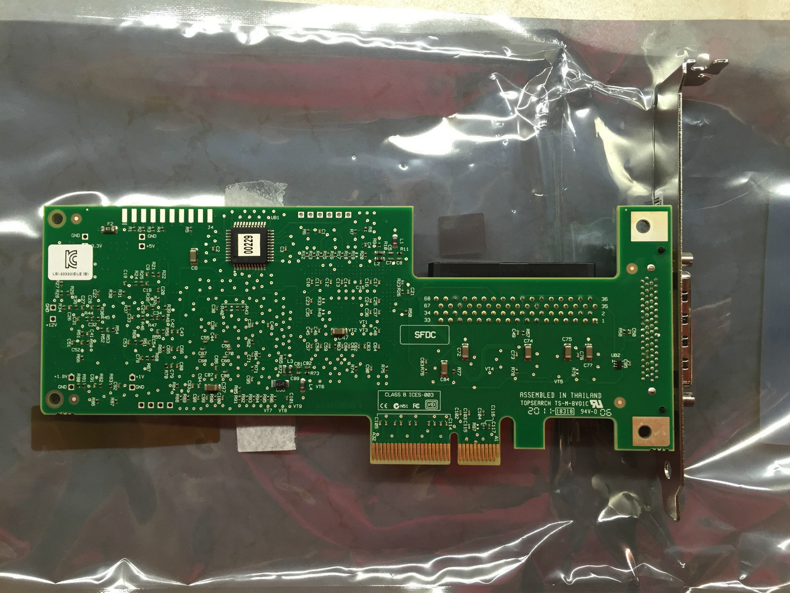 Dell LSI Logic LVD PCI-E Ultra320 Controller Card LSI20320IE Height Bracket