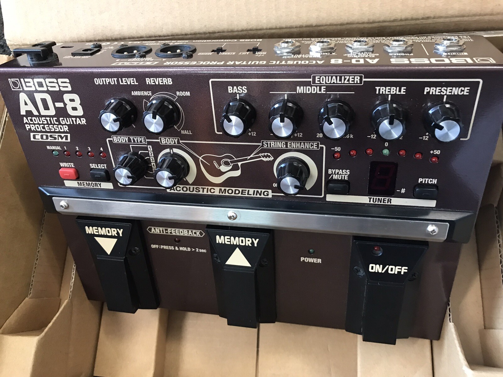 Boss AD-8 acoustic guitar processor with manual and box in mint condition