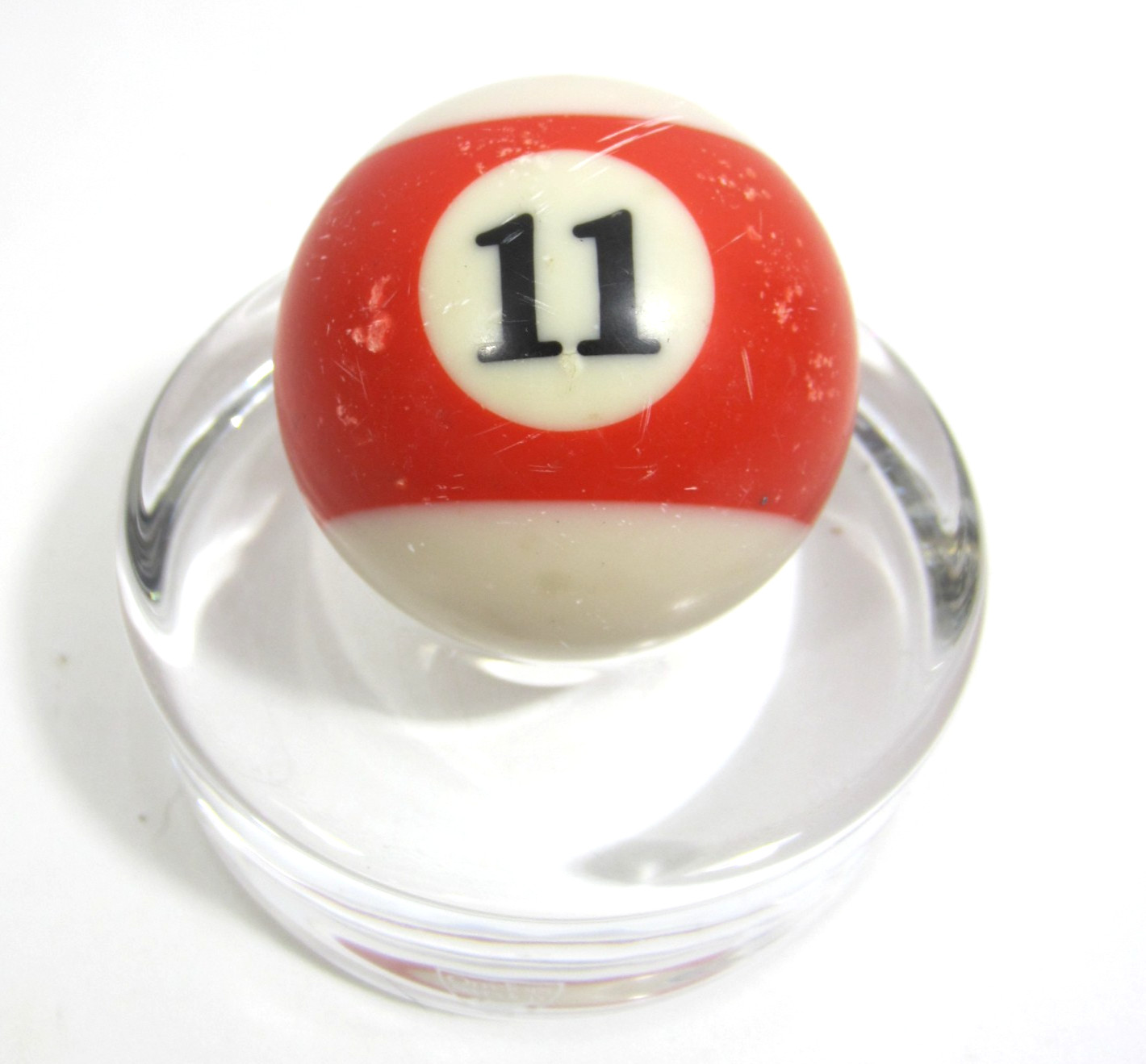 Vintage 2 1/4" Billiard Ball #11 Red Stripe Pool Replacement Lost Single
