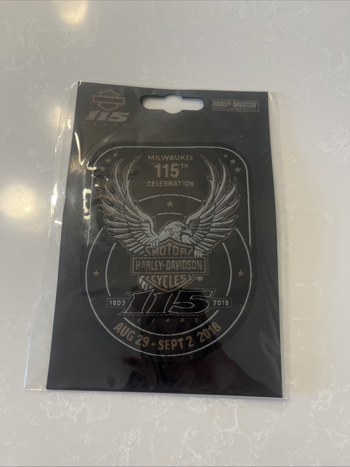 Milwaukee Wisconsin, 115th Anniversary Harley-Davidson Patch from 2018