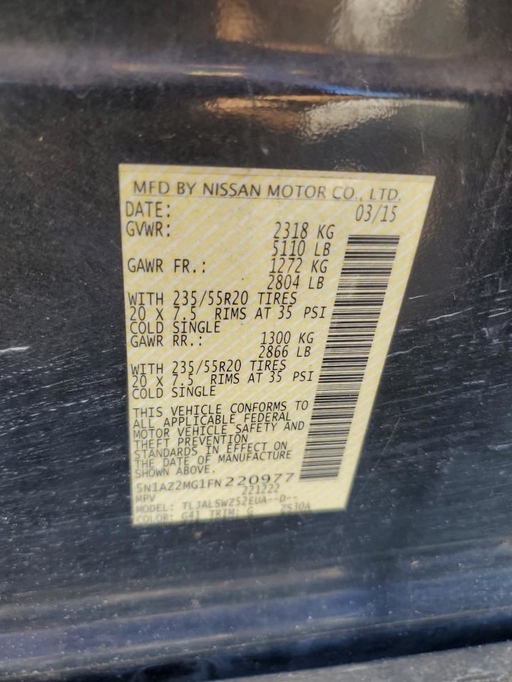 MURANO 2015 Glove Box 4907712
