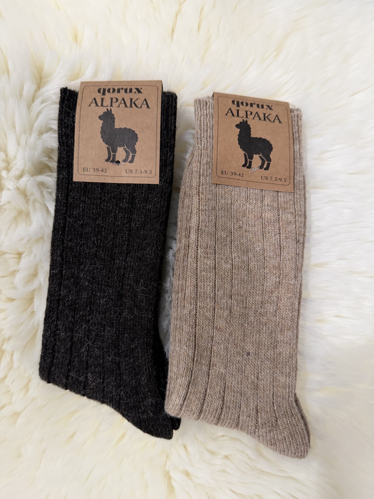 4 Pairs Alpaca Wool Thermal Nature Warm Winter Socks For Women & Men