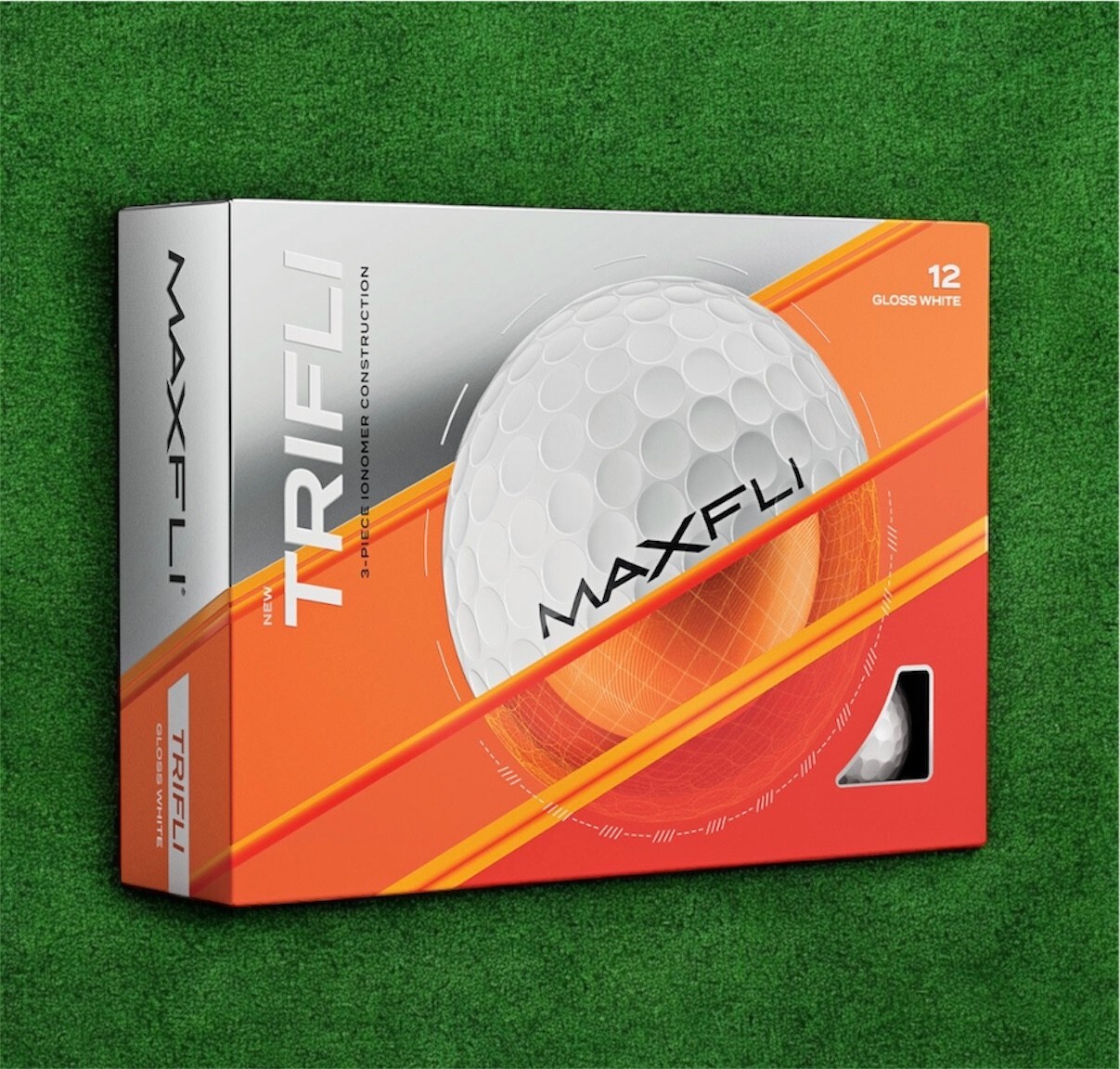 Maxfli TriFli Golf Balls - Gloss White - 12 Pack