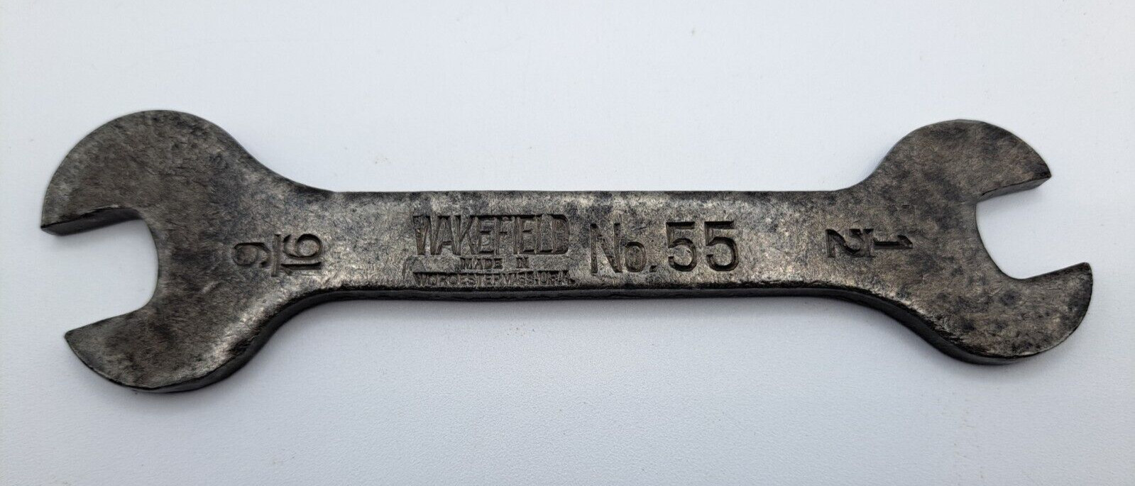 Vintage Wakefield Wrench 1/2 x 9/16 Open End Wrench, No 55, Worcester Mass, USA
