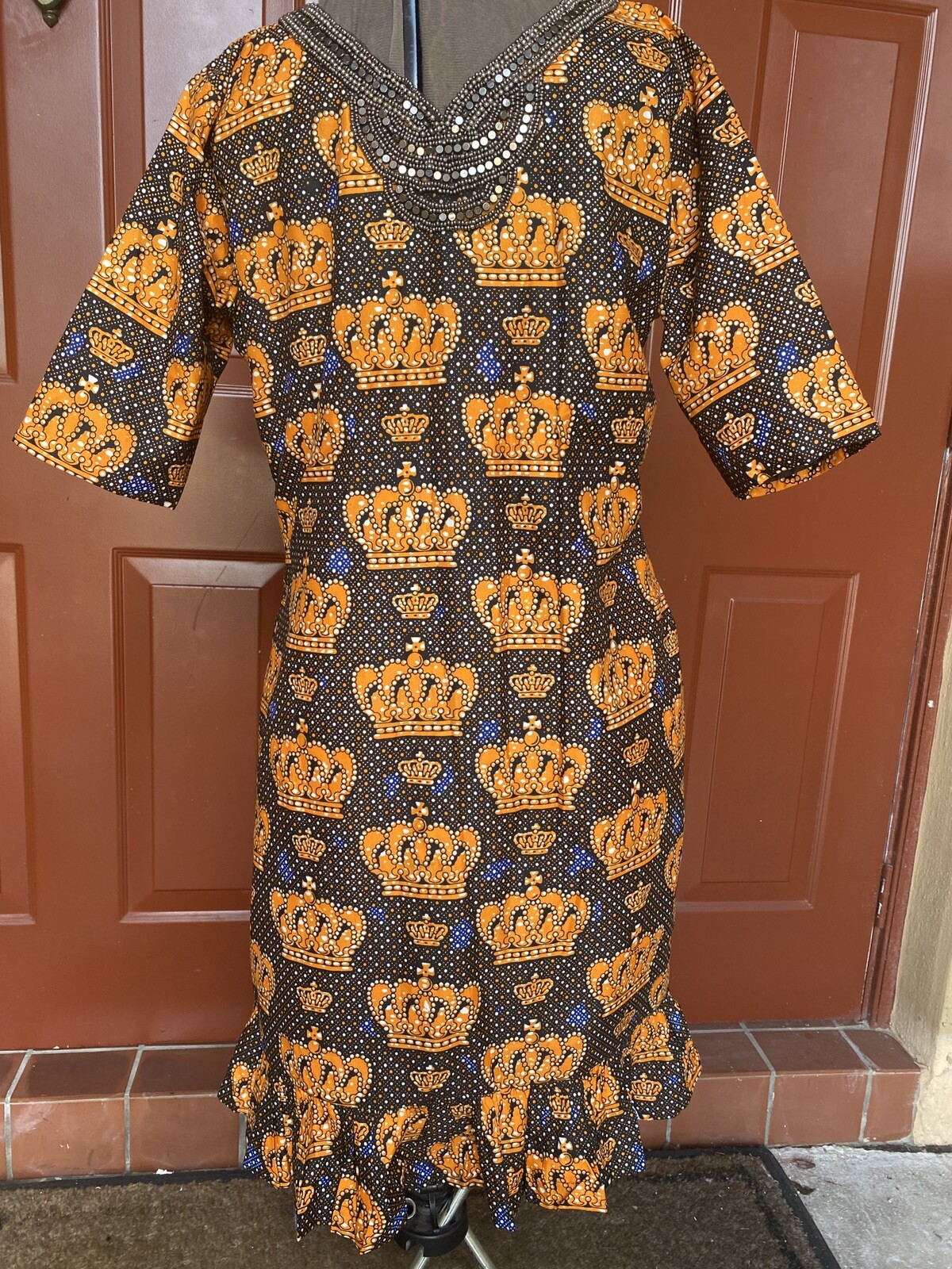 STYLISH ELEGANT NIGERIAN WAX ANKARA DRESS ( CULTURAL& ETHNIC CLOTHING AFRICA )