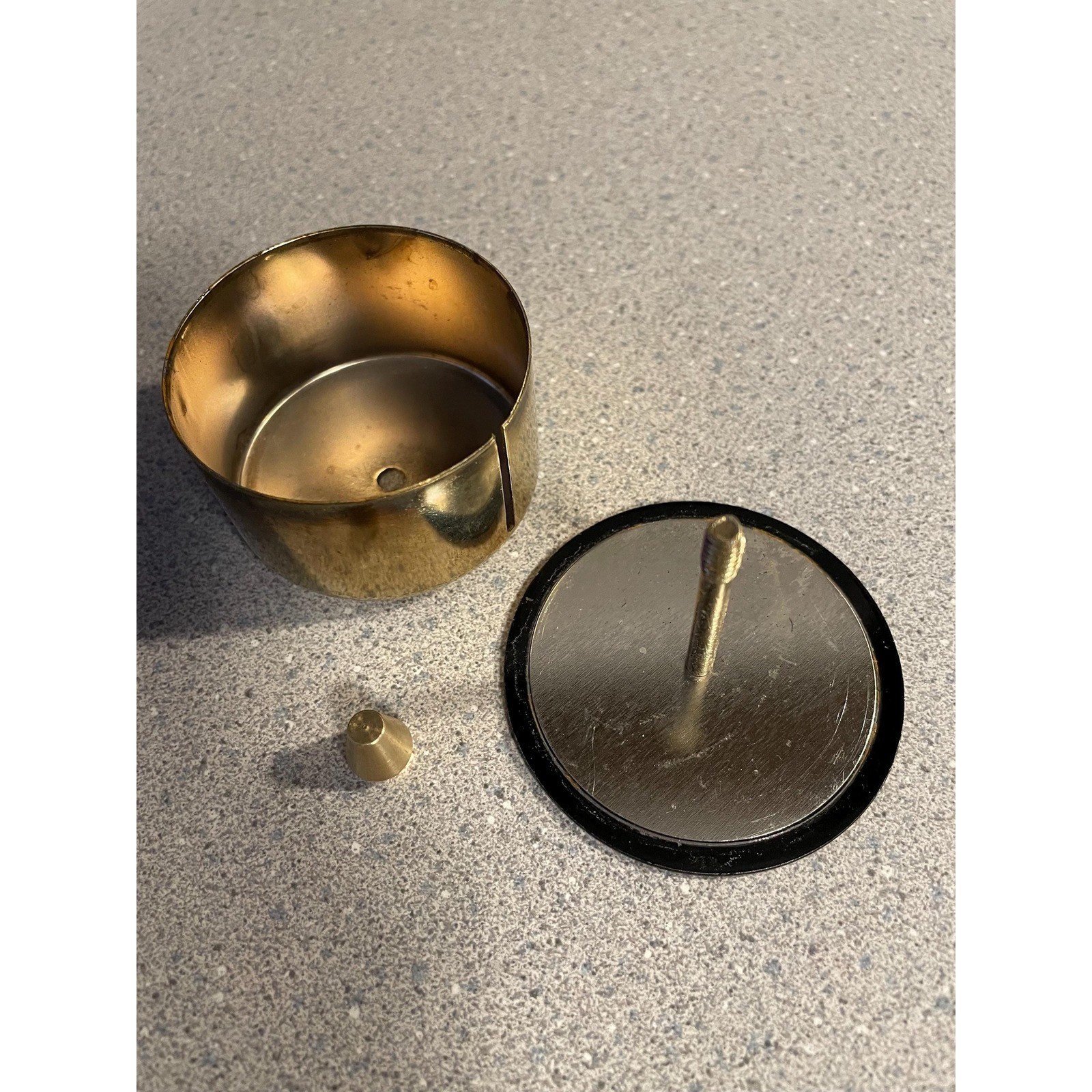 Vintage brass stamp holder desk decor