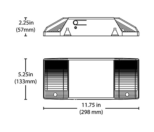 Lighting Compact Emergency LED Light Fixture (EML2-10-UNV-WH)