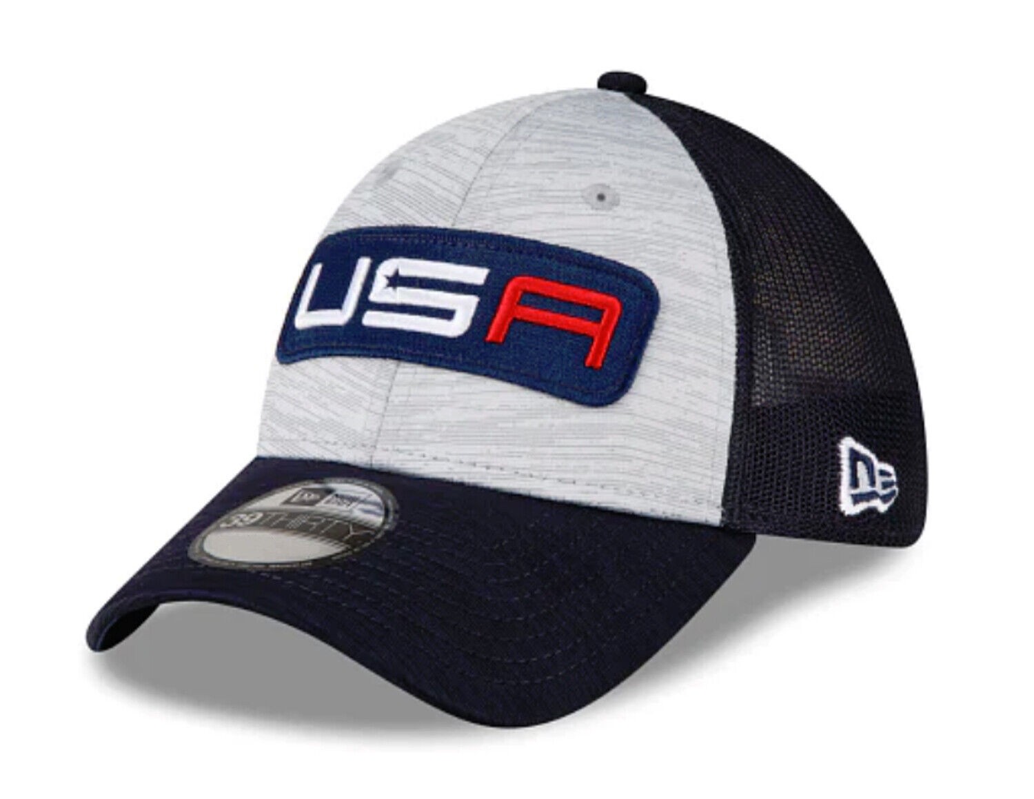 NEW Men's New Era Gray/Navy 2023 Ryder Cup Friday Round 39THIRTY Fitted L/XL