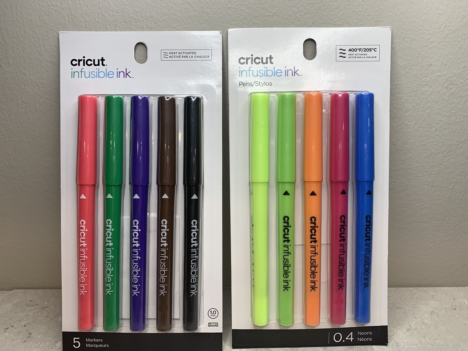 Cricut Infusible Ink Pen Set x2 Basic & Neon Brand New Lot 10 Heat Activated
