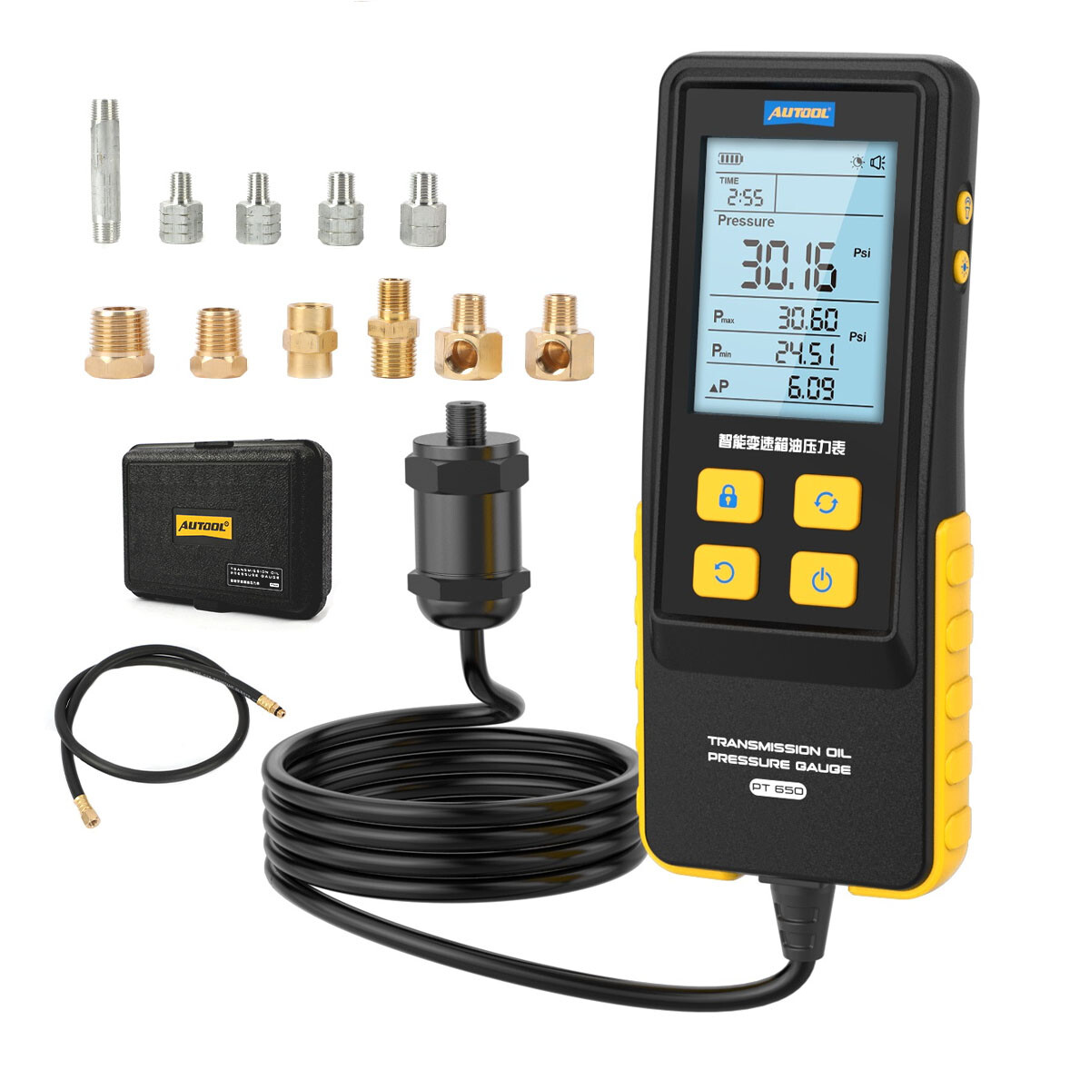 Digital Transmission Oil Pressure Tester Kit Gearbox Oil Pressure Gauge 0-426PSI