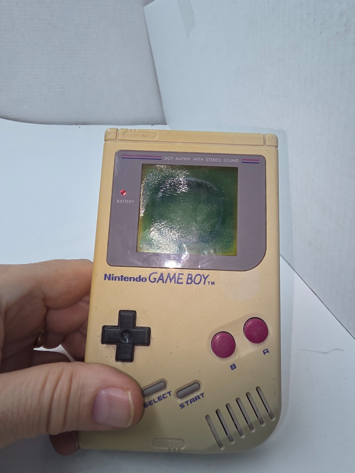 Powers On & works Gameboy Original DMG-01 Console needs new LCD #K5