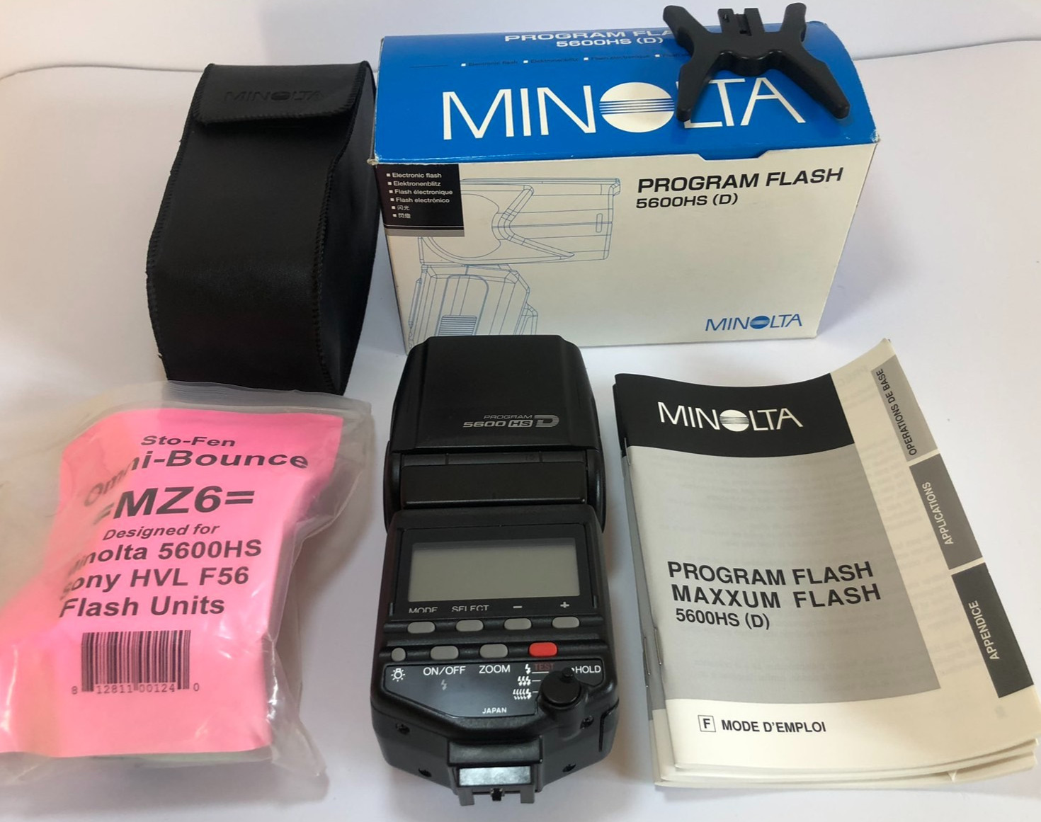 Minolta Program Flash 5600HS(D) Excellent Tested CIB + Sto-Fen