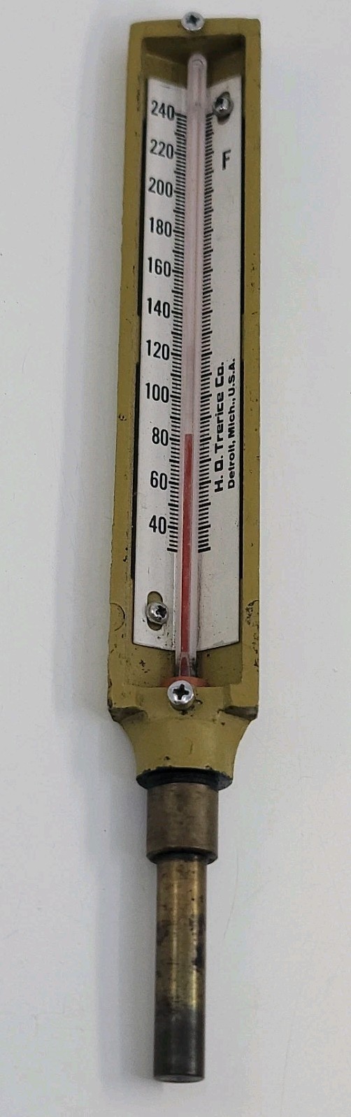 Industrial Thermometer H.O. Trerice Co. Detroit Michigan  30°-240°F Used USA