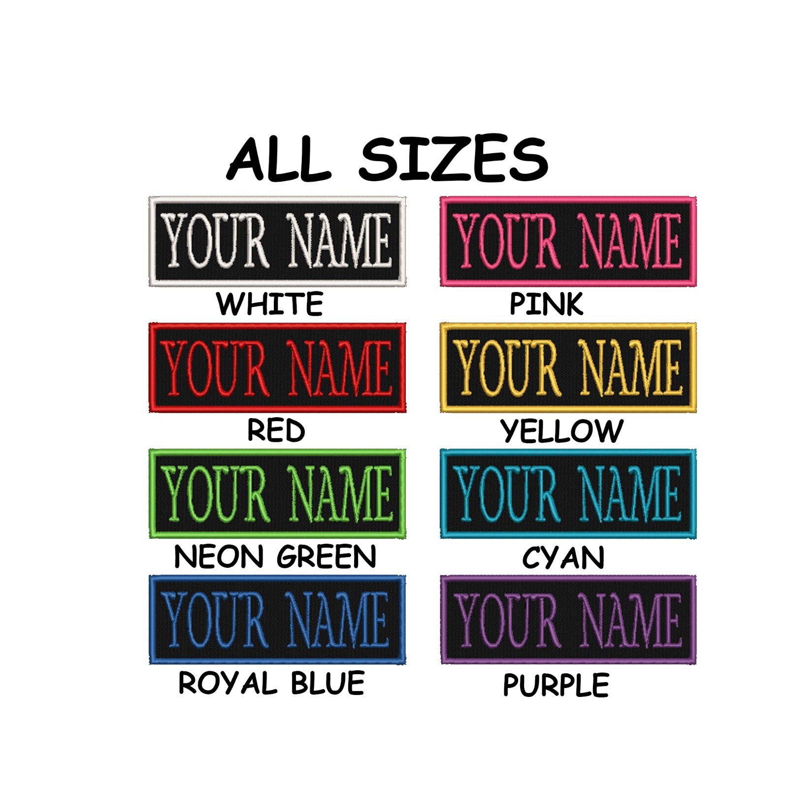 Custom Personalized Your Name Tag Patch Embroidered Iron-on Applique Uniform DIY