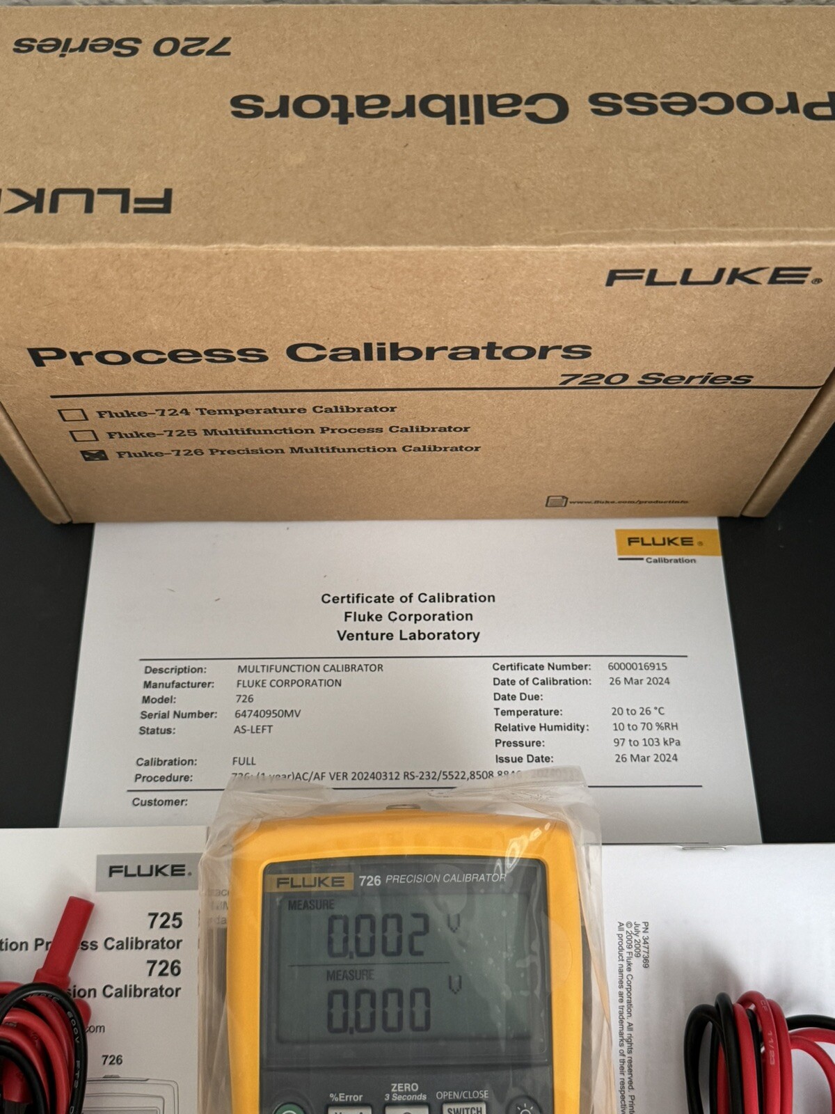 FLUKE 726 PRECISION MULTIFUNCTION CALIBRATOR fast ship via FedEx/DHL/UPS