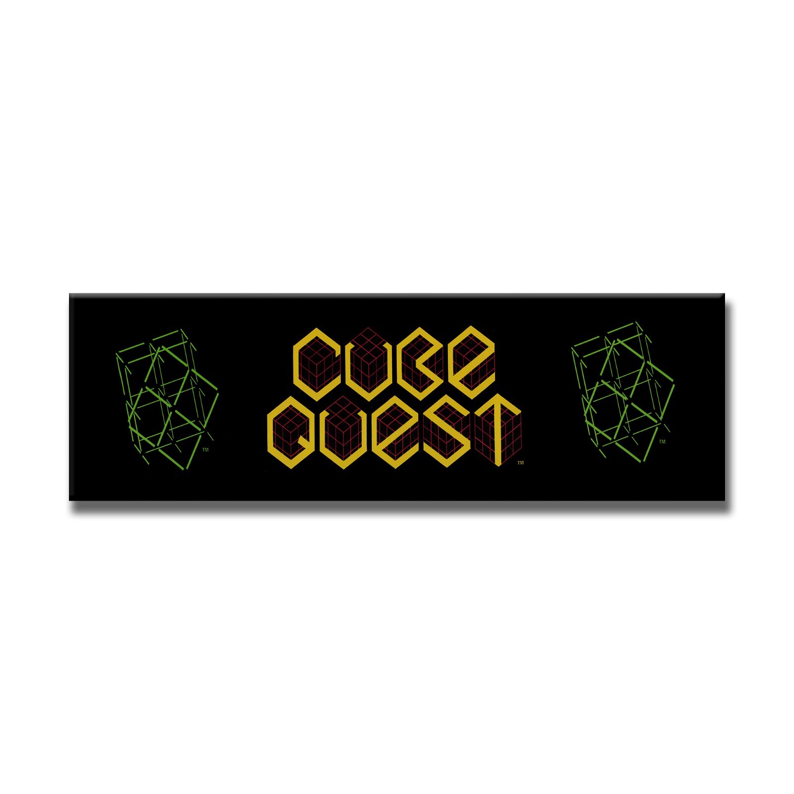 Cube Quest Premium Arcade Marquee Insert Reproduction Header/Backlit Sign
