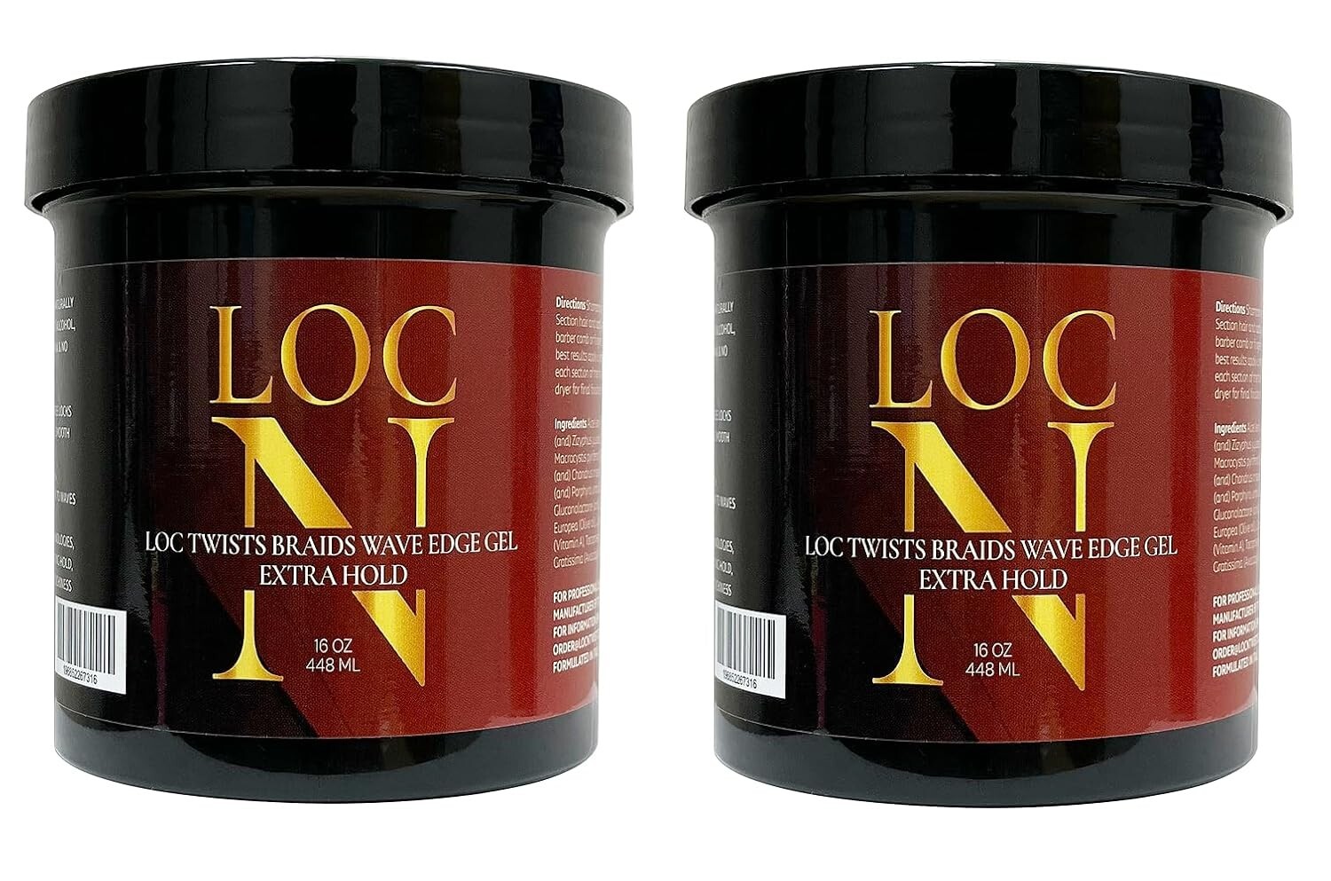 LOC N EDGE GEL EXTRA HOLD 16 Oz. - PACK OF 2  - Free Shipping