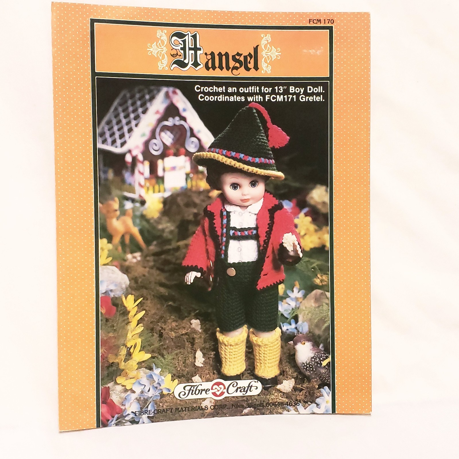 Hansel Outfit Crochet Pattern 13" Doll Fibre Craft 1988 FCM170