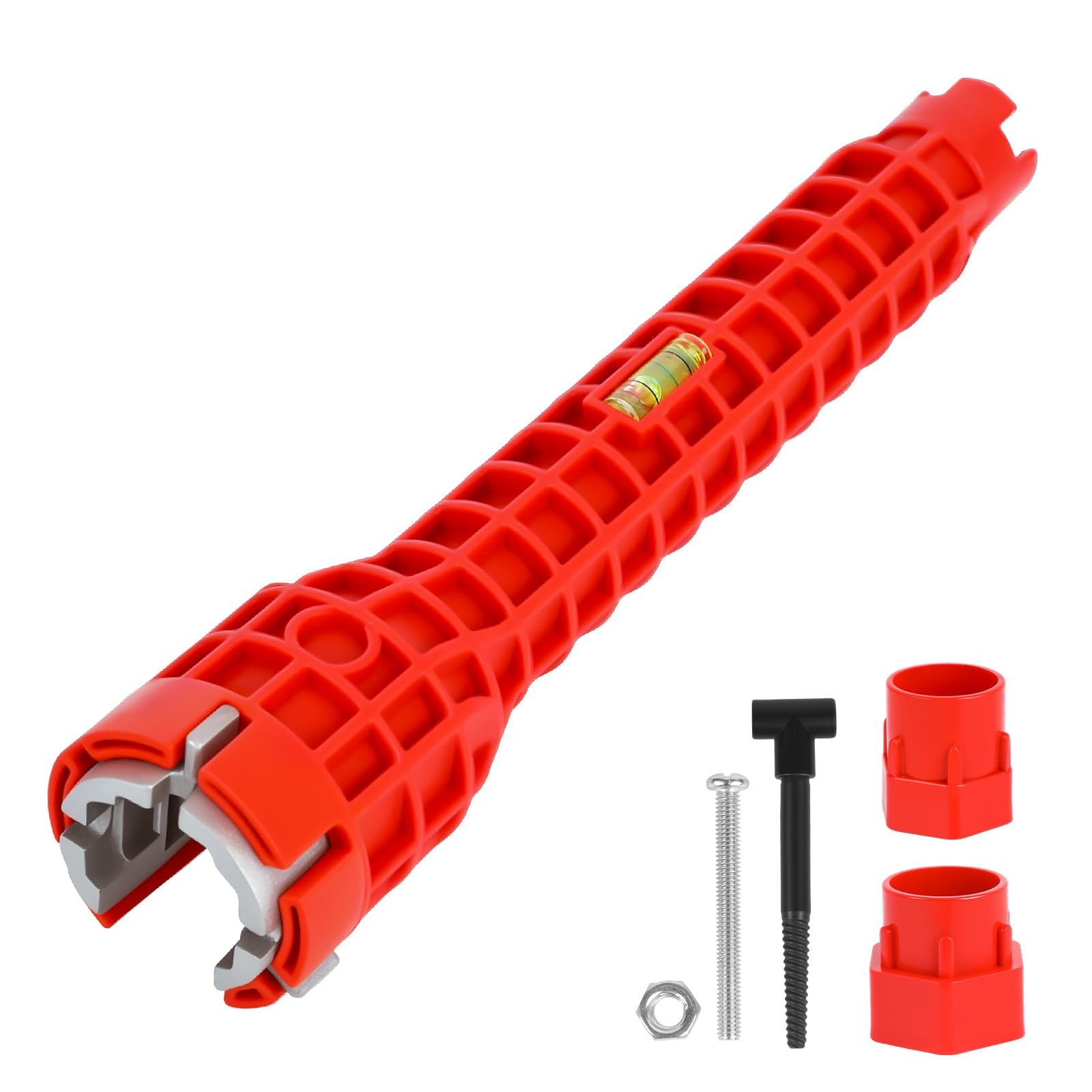 Alocre 8 in-1 Multifunctional Sink & Faucet Installer Wrench - Plumbing Red