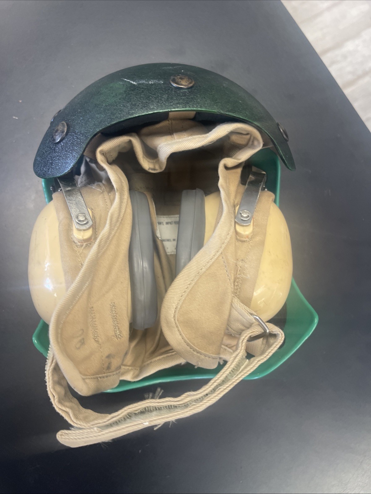 Flight Deck Crewman’s Helmet Green w/ Headset 1989