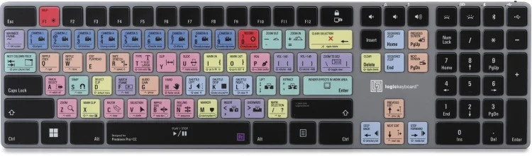 LogicKeyboard Titan Wireless Backlit Keyboard for Adobe Premiere Pro - Windows