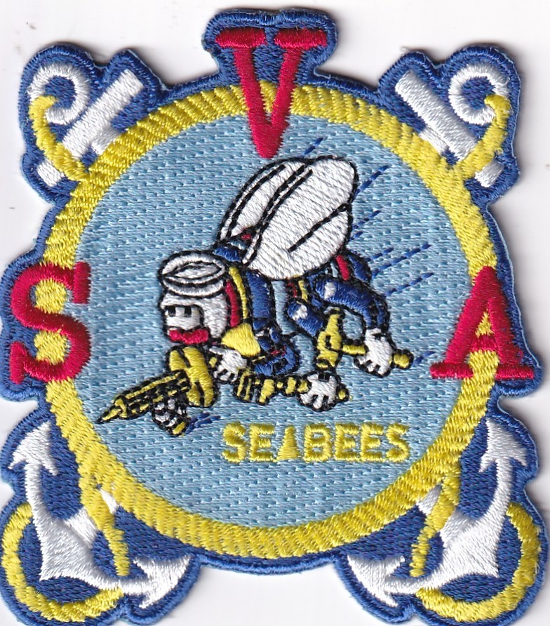 Seabee Veterans of America patch US Navy USN color