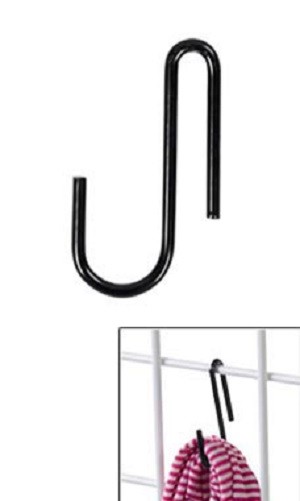 100 Black Wire Grid Display Hooks Hook Panels Merchandise Handbag Purse Impulse